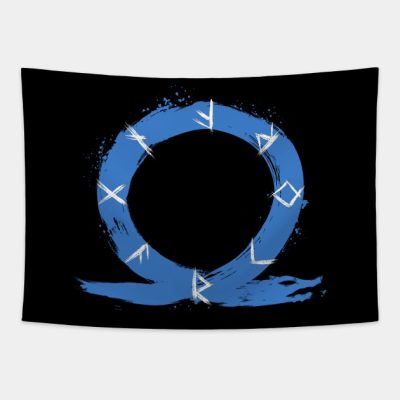 Blue Omega Symbol Tapestry Official God Of War Merch