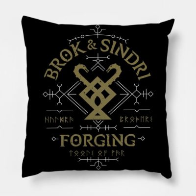 God Of War Brok And Sindri Forging Gifts Throw Pillow Official God Of War Merch