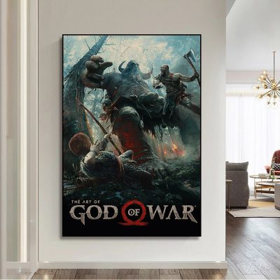 God Of War Art Poster Retro Kraft Paper Sticker DIY Room Bar Cafe Posters Wall Stickers 7 - God Of War Merch