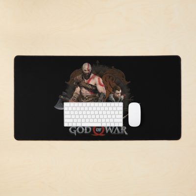 God Of War Ragnarok Icon With Kratos And Atreus Mouse Pad Official God Of War Merch