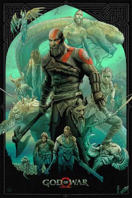 Game God of War Ragnarok Poster Aesthetic Kratos Doom Canvas Print For Wall Art Mural Esports 7 - God Of War Merch
