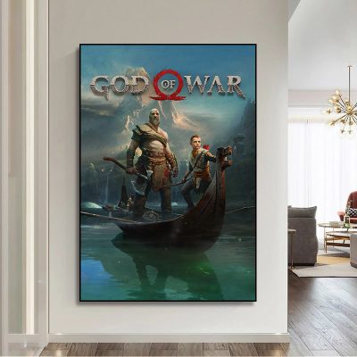 God Of War Art Poster Retro Kraft Paper Sticker DIY Room Bar Cafe Posters Wall Stickers 2 - God Of War Merch